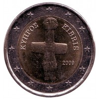 Монета 2 евро. 2009 год, Кипр.
