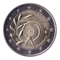 Всемирные Специальные Олимпийские игры. Монета 2 евро, 2011 год, Греция.
