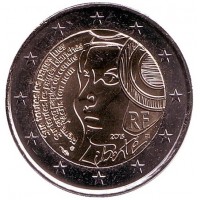 225-летие Фестиваля Федерации. Монета 2 евро. 2015 год, Франция.