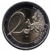 Национальный гимн Люксембурга. Монета 2 евро, 2013 год, Люксембург.