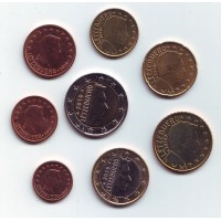 Набор монет евро (8 шт). 2010 год, Люксембург.