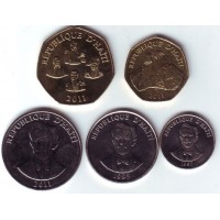 Набор монет Гаити (5 шт.), 1997 - 2011 гг., Гаити.