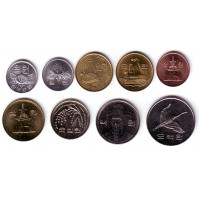 Набор монет Южной Кореи (9 шт.). 1969-2009 гг., Южная Корея.