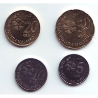 Набор монет Малайзии (4 шт.). 2012 год, Малайзия.