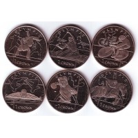 Олимпийские игры в Лондоне, набор монет (6 шт.). 2012 год, Остров Мэн.
