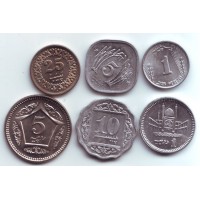 Набор монет Пакистана. (6 шт.) 1971-2013 гг., Пакистан.