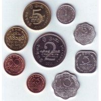 Набор монет (9 шт.) Шри-Ланки. 1978-2011 гг., Шри-Ланка.