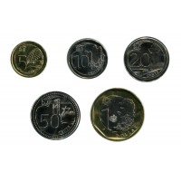  Набор монет Сингапура (5 штук). Сингапур, 2013 год.