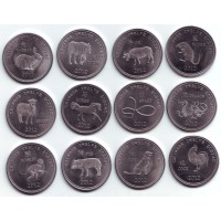 Набор монет "Лунный календарь" (12 штук). 10 шиллингов, 2012 год, Сомалиленд.
