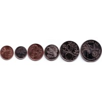 Набор монет Тринидада и Тобаго (6 шт.), 1995 - 2010 гг.