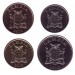 Набор монет Замбии (4 шт.). 5-50 нгве, 1 квача, 2012 года, Замбия.