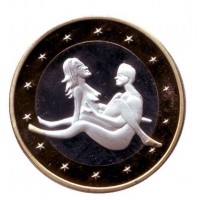 6 эросов (Sex euros). Сувенирный жетон. (Вар. 2)