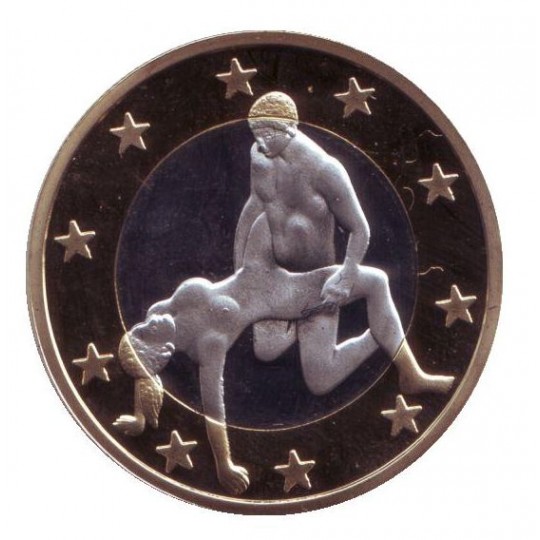 6 эросов (Sex euros). Сувенирный жетон. (Вар. 3)