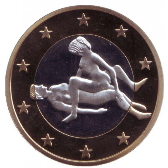 6 эросов (Sex euros). Сувенирный жетон. (Вар. 12)