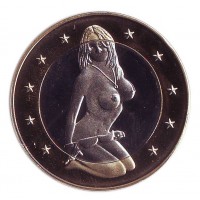 6 эросов (Sex euros). Сувенирный жетон. (Вар. I)