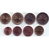  Набор монет евро (8 шт). 2015 год, Литва.