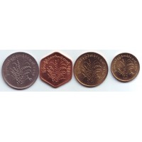  Набор монет Бирмы (4 штуки), 1975-1991 гг., Бирма (Мьянма).