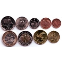  Набор монет Малави (9 шт.). 1996 - 2006 гг., Малави.