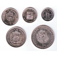 Набор монет Венесуэлы (5 шт.). 1989-1990 гг, Венесуэла.