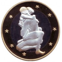 6 эросов (Sex euros). Сувенирный жетон. (Вар. 10)